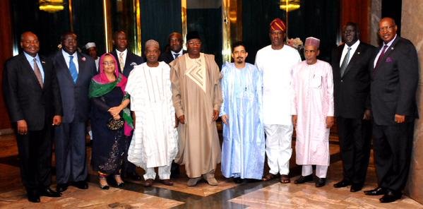 President Jonathan & VP Sambo in a group photo with African Ambassadors during a courtesy visit, State House, May 20.